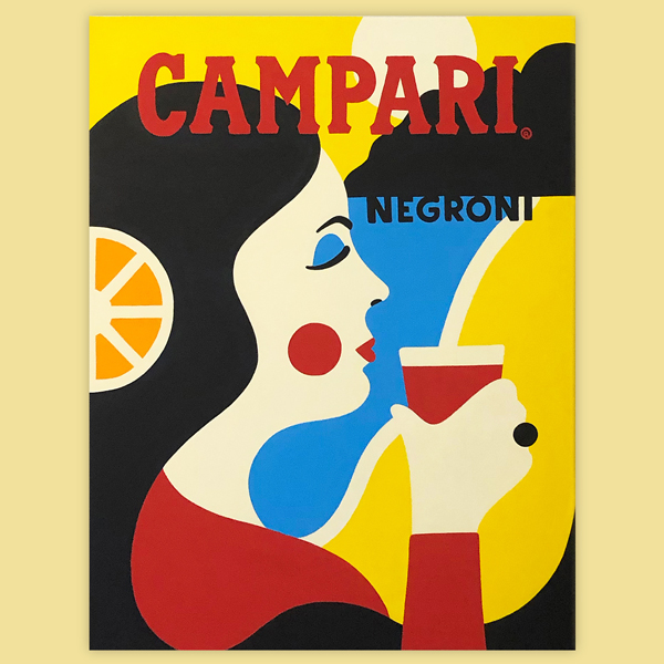 Campari artwork poster by Nico Nicoson