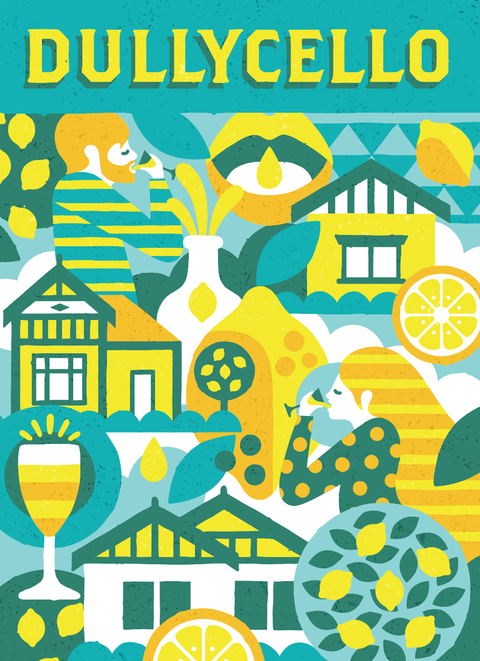 Illustration for drinks packaging by Sydney illustrator nico nicoson - label illustration