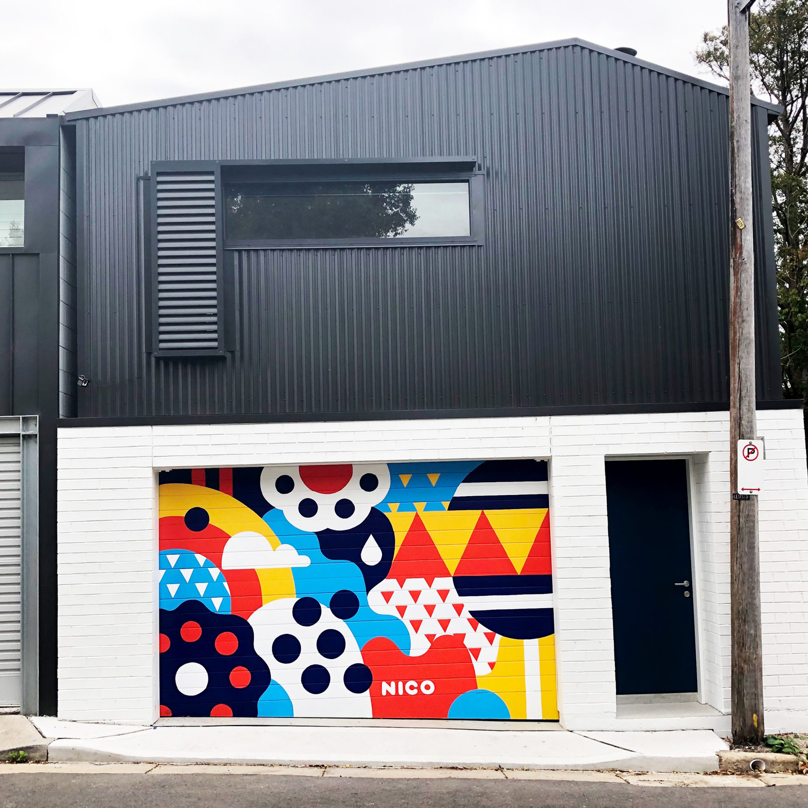 mural in Camperdown sydney painted by Sydney mural artist Nico Nicoson