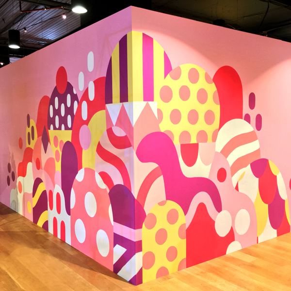 Sydney mural painted by Nico Nicoson in Myer Pitt Street