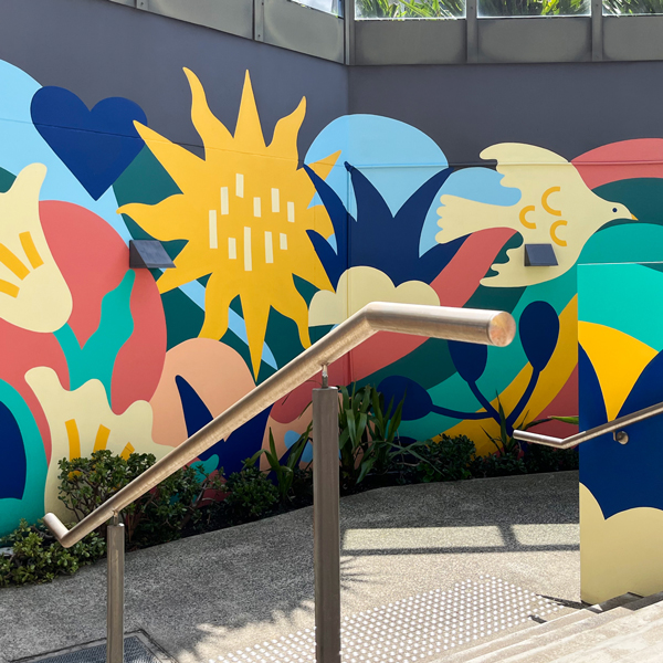 Mural painted in Sydney by Nico Nicoson